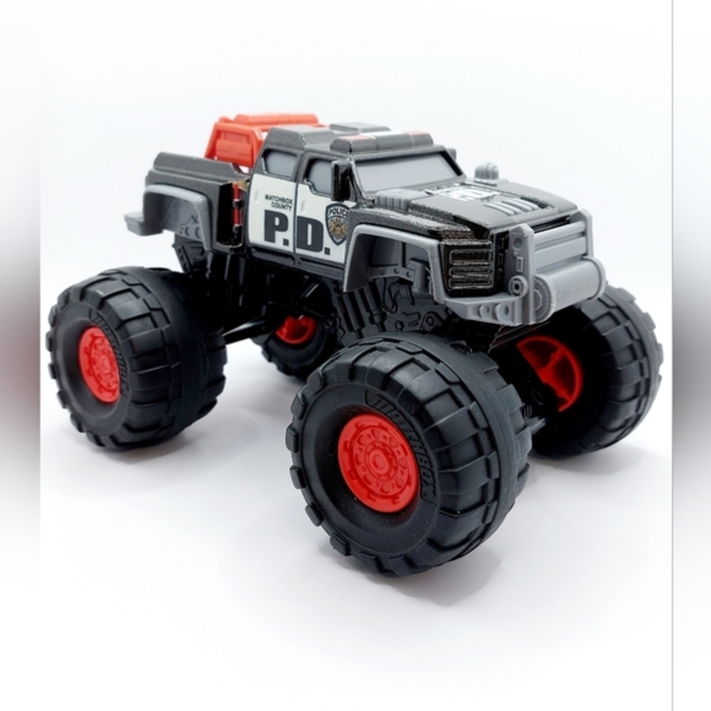 Matchbox On A Mission Police PD Truck 7" Diecast 1:24 Scale Model Crime Defender